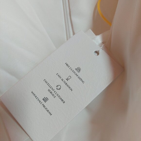 NWT Merrys ivory flowing lace and organza wedding dress size 12 - Picture 8 of 10